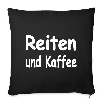 Chevaucher - Housse de coussin décorative 45 x 45 cm - noir - Devant