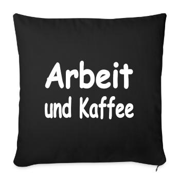 Work - Sofa pillowcase 17,3'' x 17,3'' (45 x 45 cm) - black - Front