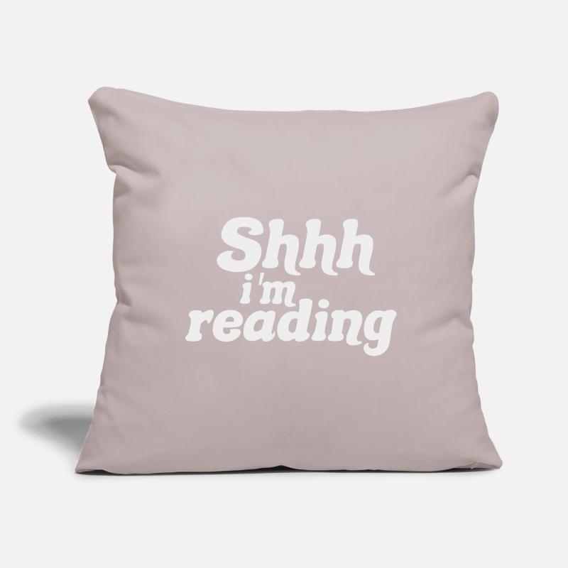 Be quiet! I Read - Silence, I Read - Book Reading Sofa pillowcase 17,3'' x 17,3'' (45 x 45 cm)