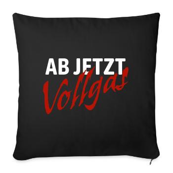 Dorénavant, à fond - bonnes intentions - Housse de coussin décorative 45 x 45 cm - noir - Devant