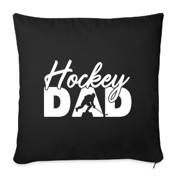 Papa de hockey comme un père normal, mais un art plus cool - Housse de coussin décorative 45 x 45 cm - noir - Devant