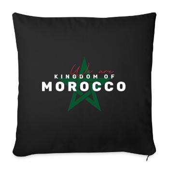 We are Kingdom of Morocco - Housse de coussin décorative 45 x 45 cm - noir - Devant