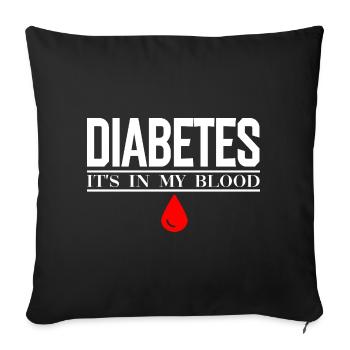 Diabetes Bloodline Drop Graphic - Sofa pillowcase 17,3'' x 17,3'' (45 x 45 cm) - black - Front