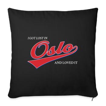 I Got Lost In Oslo And Loved It - Nordic Travel - Sofa pillowcase 17,3'' x 17,3'' (45 x 45 cm) - black - Front