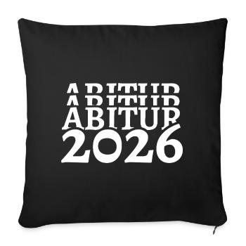 Abitur 2026 Abi School-leaving certificate Gymnasium - Sofa pillowcase 17,3'' x 17,3'' (45 x 45 cm) - black - Front
