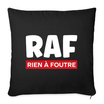rien à foutre - Housse de coussin décorative 45 x 45 cm - noir - Devant