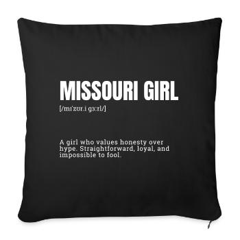 Missouri Girl Ethos - Sofakissenbezug 45 x 45 cm - Schwarz - Vorne