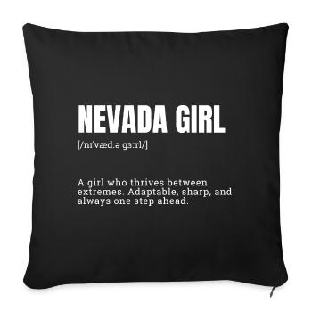 Nevada Girl: Bold Boundaries - Sofa pillowcase 17,3'' x 17,3'' (45 x 45 cm) - black - Front