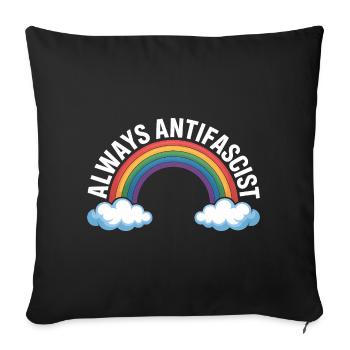 Toujours Antifasciste - Antifa Tee - Housse de coussin décorative 45 x 45 cm - noir - Devant