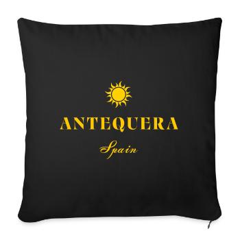 Antequera Spain Sun Emblem - Sofa pillowcase 17,3'' x 17,3'' (45 x 45 cm) - black - Front