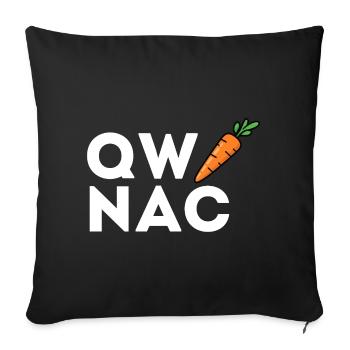 QW NAC – Your Favorite Shortcut in Premium Version - Sofa pillowcase 17,3'' x 17,3'' (45 x 45 cm) - black - Front