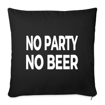 Party - Sofakissenbezug 45 x 45 cm - Schwarz - Vorne