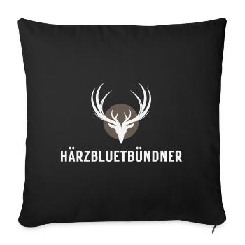 Härzbluetbündner - Housse de coussin décorative 45 x 45 cm - noir - Devant