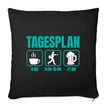 HORAIRE QUOTIDIEN DU FACTEUR Livraison de colis Drôle - Housse de coussin décorative 45 x 45 cm - noir - Devant