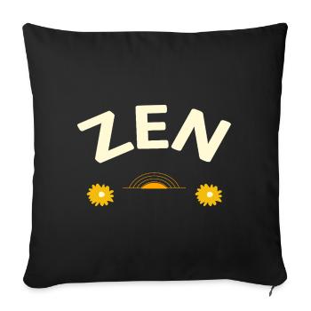 ZEN - Housse de coussin décorative 45 x 45 cm - noir - Devant