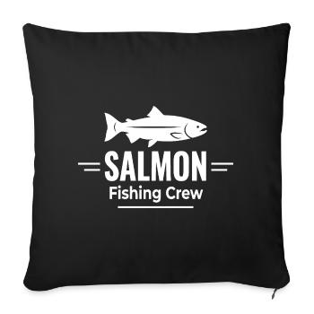Équipe de pêche au saumon River Hunter - Housse de coussin décorative 45 x 45 cm - noir - Devant
