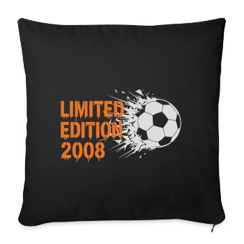 Édition limitée anniversaire du football 2008 - Housse de coussin décorative 45 x 45 cm - noir - Devant
