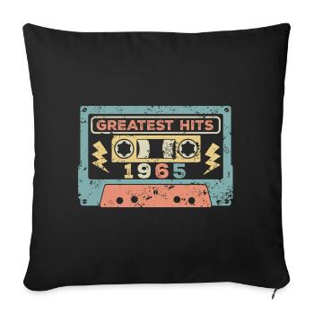 Millésime 1965 - Housse de coussin décorative 45 x 45 cm - noir - Devant