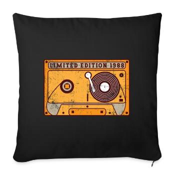 Millésime 1988 - Housse de coussin décorative 45 x 45 cm - noir - Devant