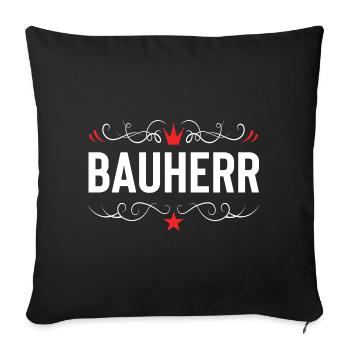 Client House Construction - Sofa pillowcase 17,3'' x 17,3'' (45 x 45 cm) - black - Front