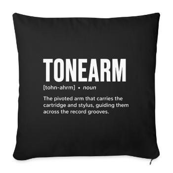 Anatomie du son : Définition du bras de lecture - Housse de coussin décorative 45 x 45 cm - noir - Devant