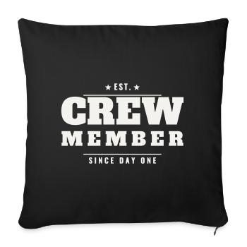 Événement du personnel de l’équipe Vintage Est Retro Member - Housse de coussin décorative 45 x 45 cm - noir - Devant
