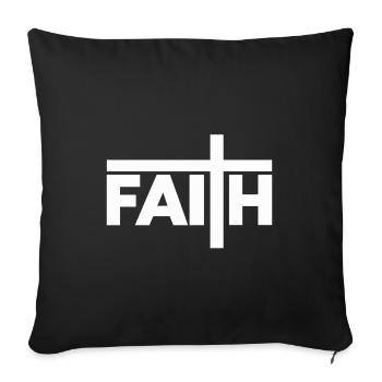 Faith - Sofakissenbezug 45 x 45 cm - Schwarz - Vorne