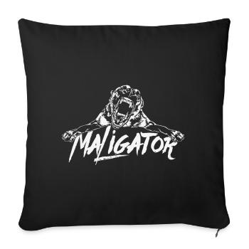 Maligator - Belgian Malinois Wilsigns - Sofakissenbezug 45 x 45 cm - Schwarz - Vorne