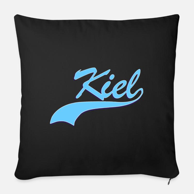 Kiel - Sofakissenbezug 45 x 45 cm - Schwarz