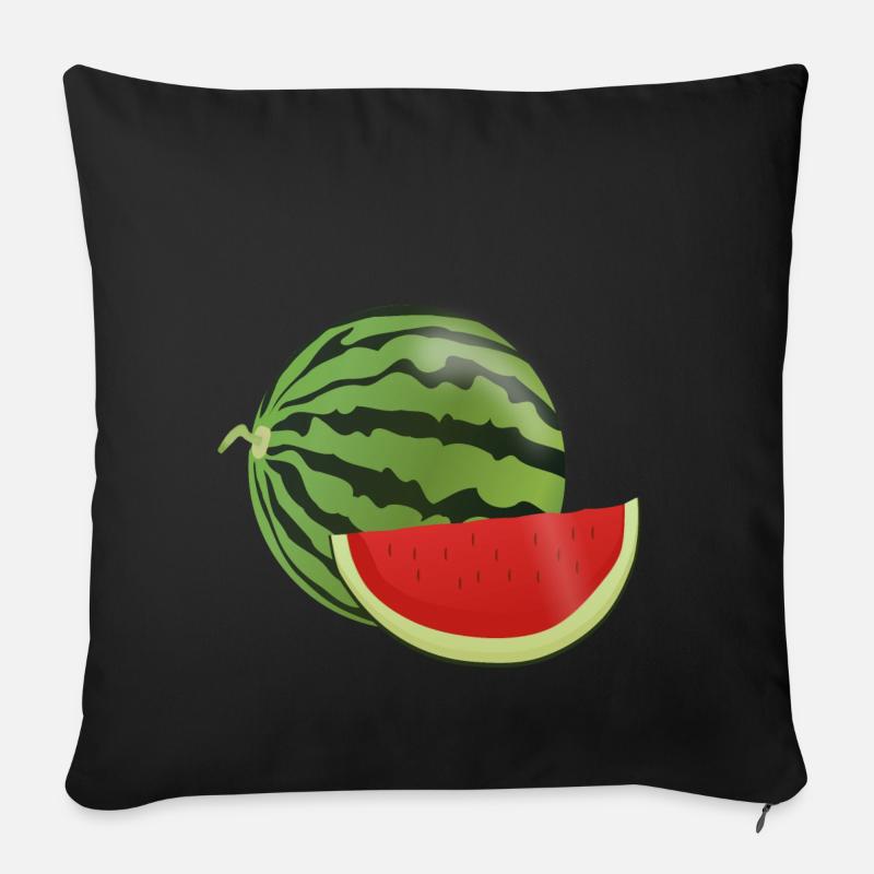 water melon wassermelone veggie fruits1112 - Sofakissenbezug 45 x 45 cm - Schwarz