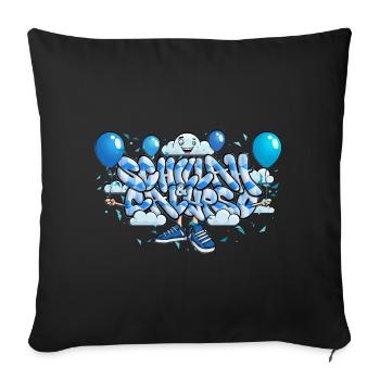 Schillah & Calypso - Housse de coussin décorative 45 x 45 cm - noir - Devant