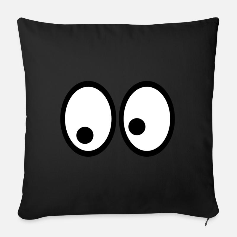 Augen die dich beobachten, zieht Blicke auf dich - Sofakissenbezug 45 x 45 cm - Schwarz