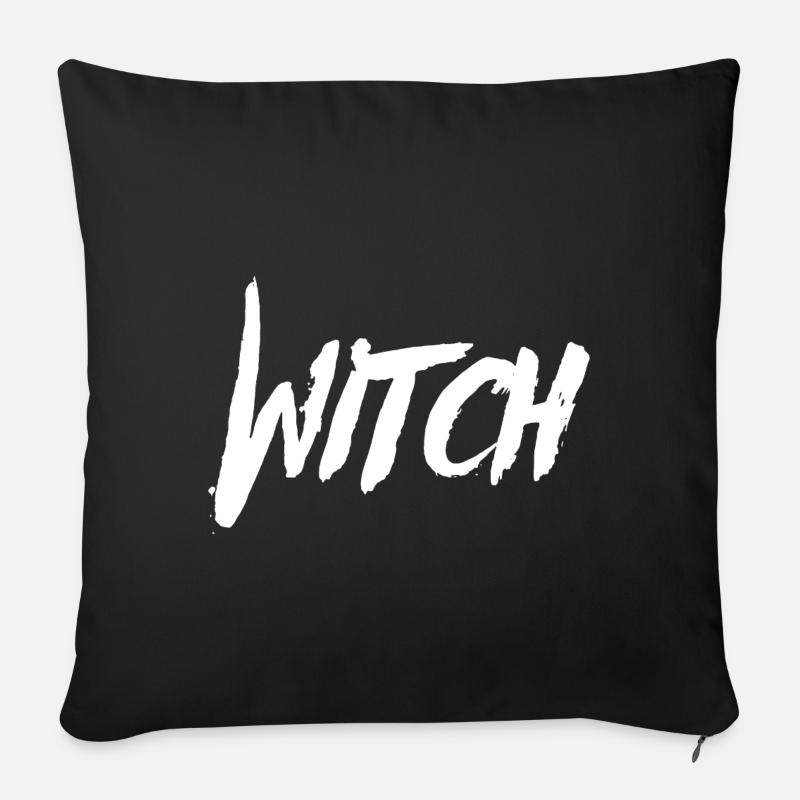 WITCH - Sofa pillowcase 17,3'' x 17,3'' (45 x 45 cm) - black