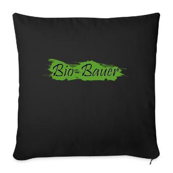 Organic farmer - Sofa pillowcase 17,3'' x 17,3'' (45 x 45 cm) - black - Front