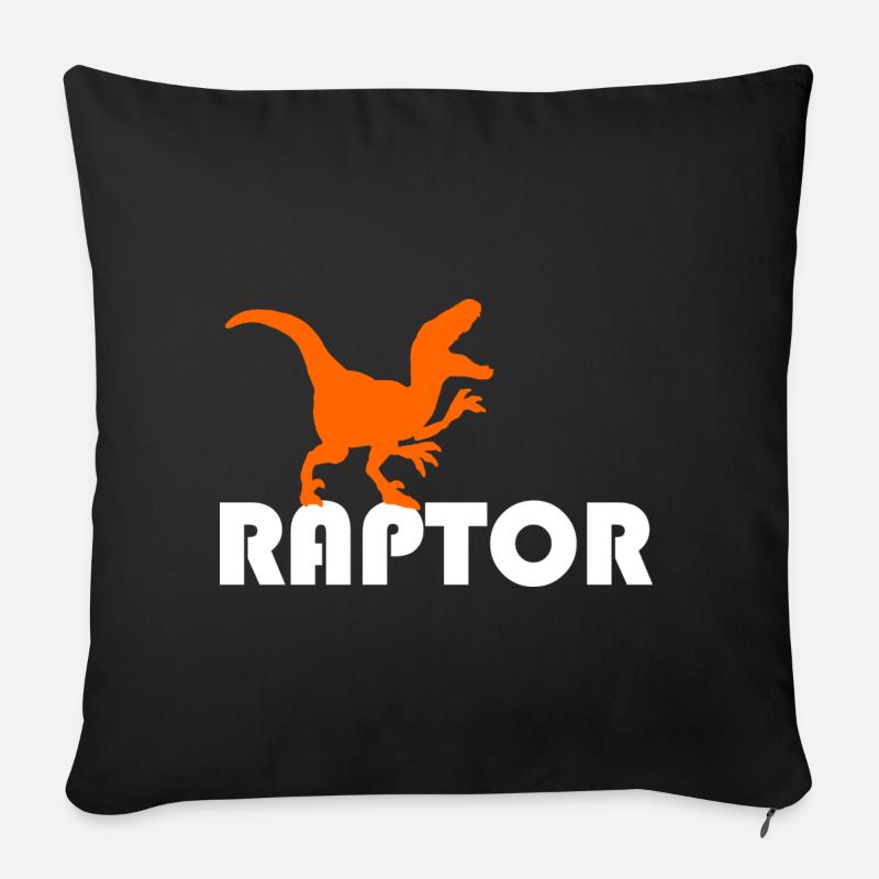 Dinosaurier - Sofakissenbezug 45 x 45 cm - Schwarz