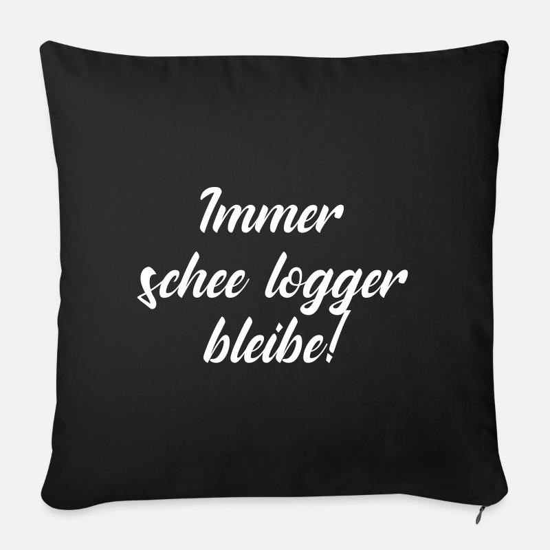 Francfort Hesse Hesse reste logger - Housse de coussin décorative 45 x 45 cm - noir