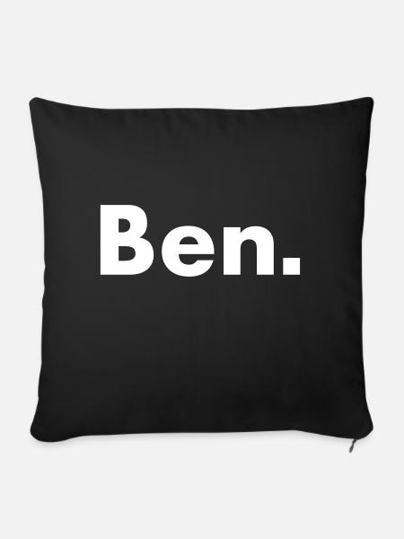 Ben - Name - Schrift - Benedikt - Benjamin - Sofakissenbezug 45 x 45 cm - Schwarz