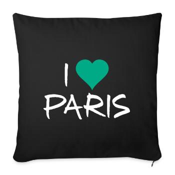 Paris - Sofakissenbezug 45 x 45 cm - Schwarz - Vorne