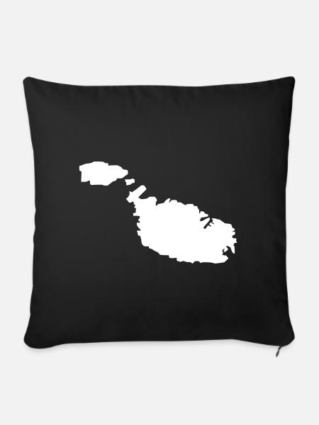Malta - Sofakissenbezug 45 x 45 cm - Schwarz