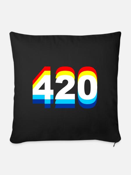 420 - Sofakissenbezug 45 x 45 cm - Schwarz