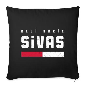 Sivas 58 - Housse de coussin décorative 45 x 45 cm - noir - Devant