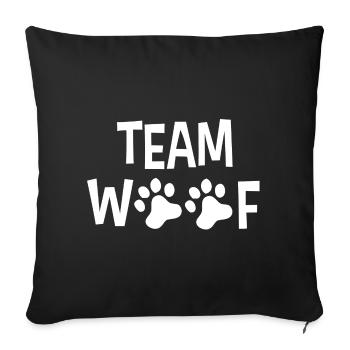 Dog dogs - Sofa pillowcase 17,3'' x 17,3'' (45 x 45 cm) - black - Front