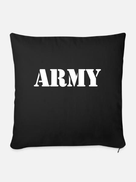 Military ARMY - Sofakissenbezug 45 x 45 cm - Schwarz