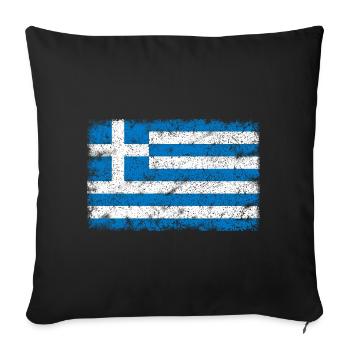 Grèce - Housse de coussin décorative 45 x 45 cm - noir - Devant