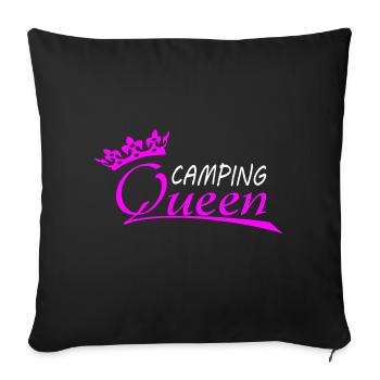 Camping - Sofakissenbezug 45 x 45 cm - Schwarz - Vorne