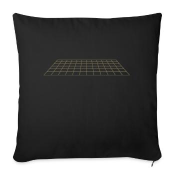 Perspective 3D Synthwave - Sofa pillowcase 17,3'' x 17,3'' (45 x 45 cm) - black - Front