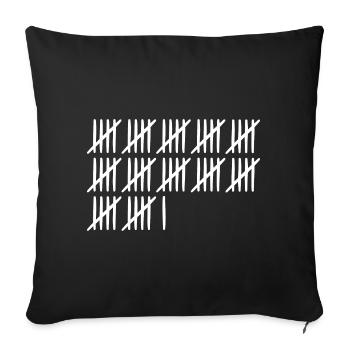 61 anniversaire Liste-barres - 61 ans - Housse de coussin décorative 45 x 45 cm - noir - Devant