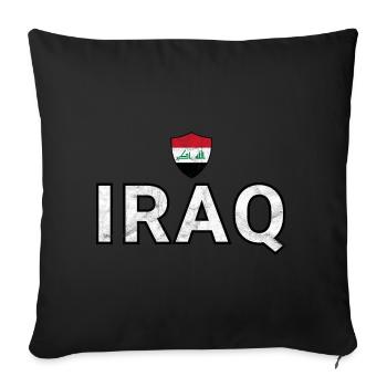 Irak - Housse de coussin décorative 45 x 45 cm - noir - Devant