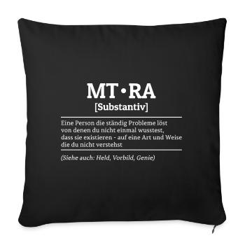 MTRA Medizinisch-Technischer Radiologie Mta - Sofakissenbezug 45 x 45 cm - Schwarz - Vorne