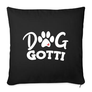 Chiens Gotti Beschts Gotti Suisse Taufgotti - Housse de coussin décorative 45 x 45 cm - noir - Devant